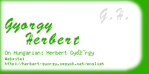 gyorgy herbert business card